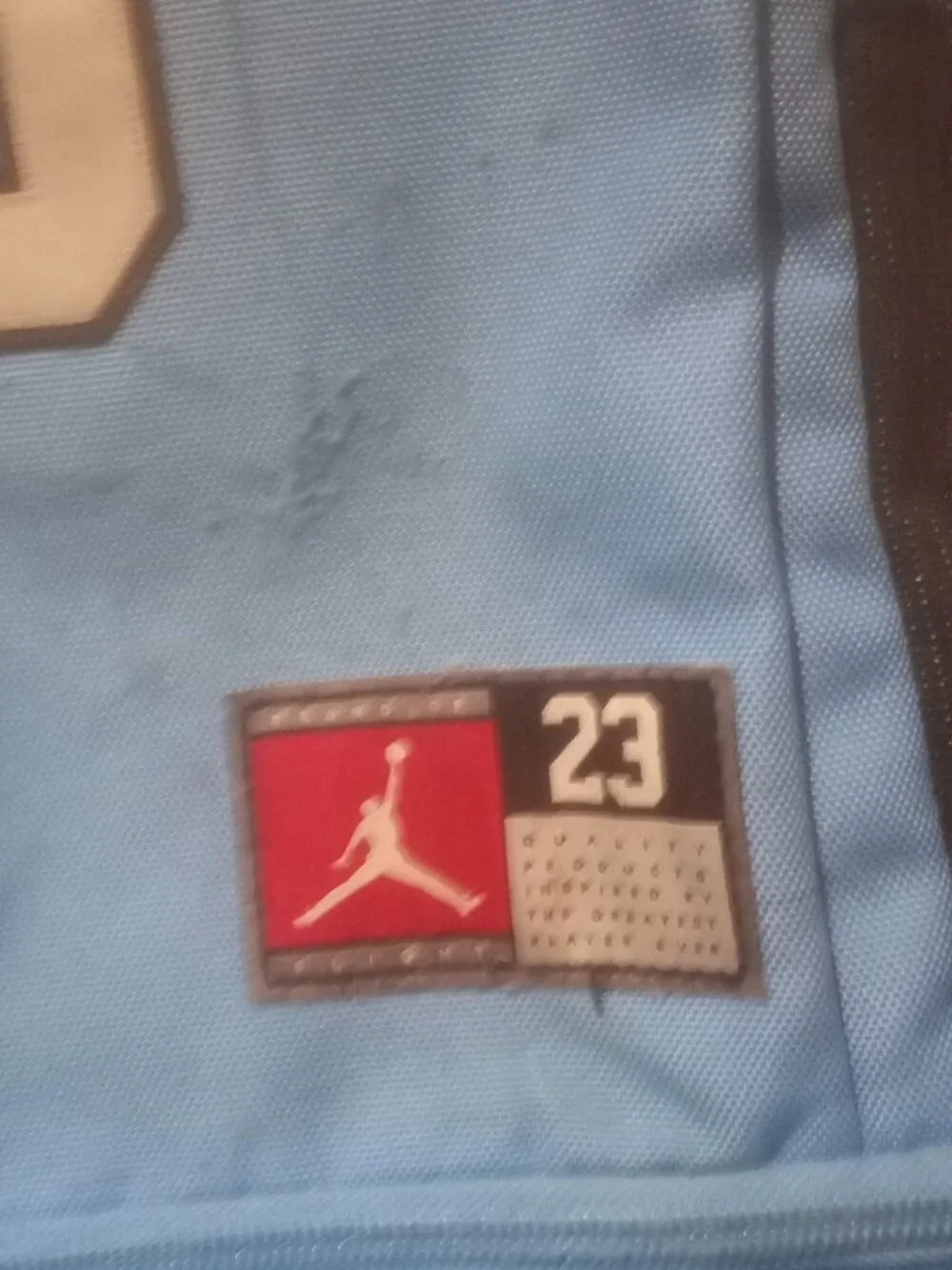 Nike Air Jordan Jersey Backpack North Carolina University 23 Light Blue